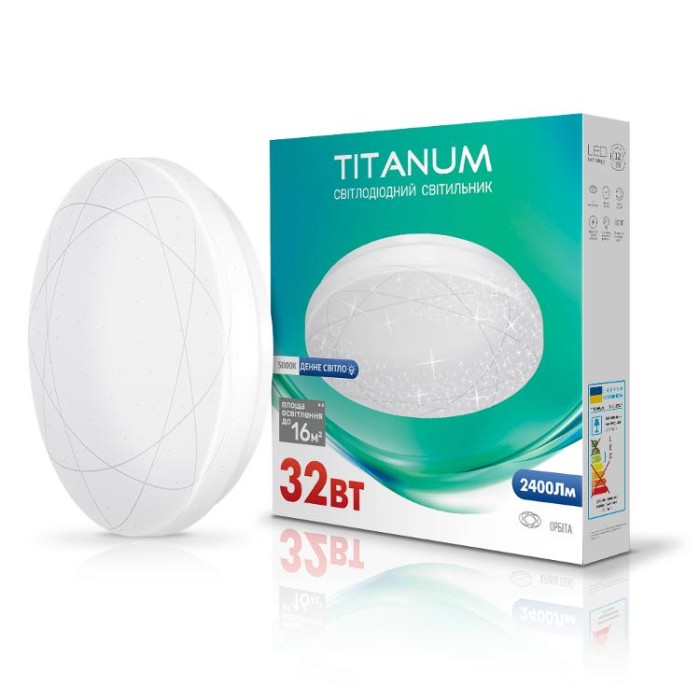 купить купить LED світильник настінно-стельовий TITANUM 32W 5000K Орбіта  