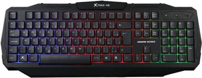 купить купить Мембранна ігрова клавіатура дротова XTRIKE ME KB-302 RGB Black  