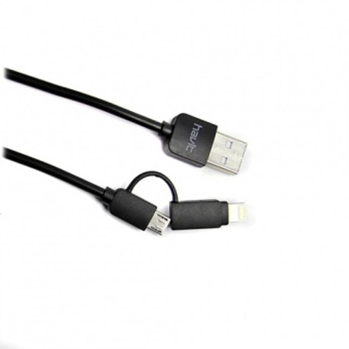 купить купить Кабель HAVIT HV-CB610X Micro USB + Lightning 1м, Black  