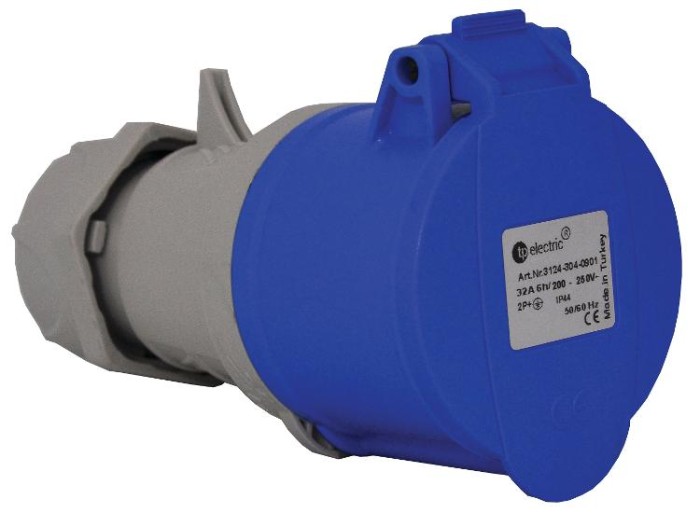 купить купить Розетка силова 16А/3 (2Р+РЕ) IP44, TP electric (3120-304-0901)  