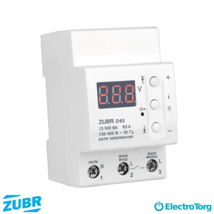 купить купить Реле напряжения ZUBR D63  