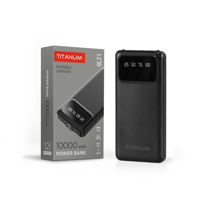 купить купить Повербанк 10000mAh TITANUM OL21 Black  