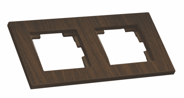 Рамка вертикальна двомісна RITA, Mutlusan, &amp;quot;горіх&amp;quot;, (2220 800 2257)