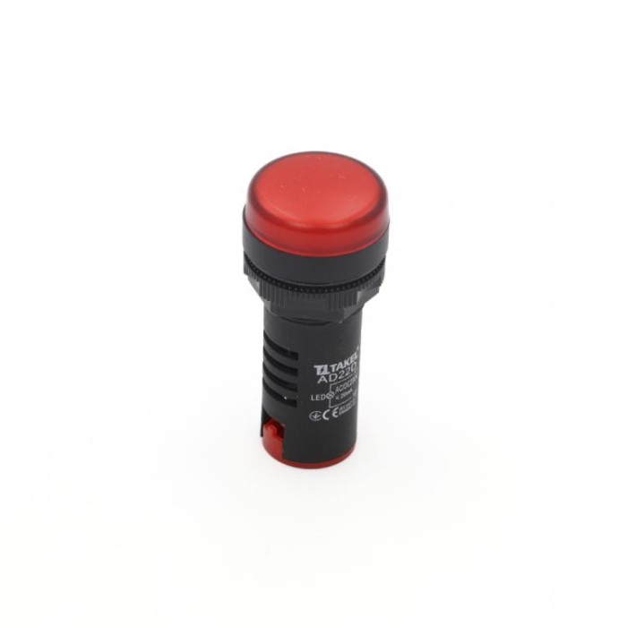 Світлодіодний індикатор AD22D 230v АC/DC ARGENT, червоний TAKEL