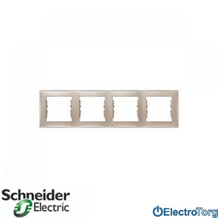 Рамка четверная горизонтальная титановая Sedna Schneider Electric (Шнайдер Электрик)