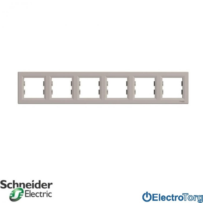 Рамка 6-постовая горизонтальная бронза Asfora Schneider Electric (Шнайдер Электрик)