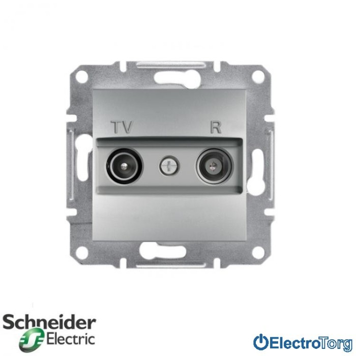 купить купить Розетка TV-R оконечная (1 dB) алюминий Asfora Schneider Electric (Шнайдер Электрик)  