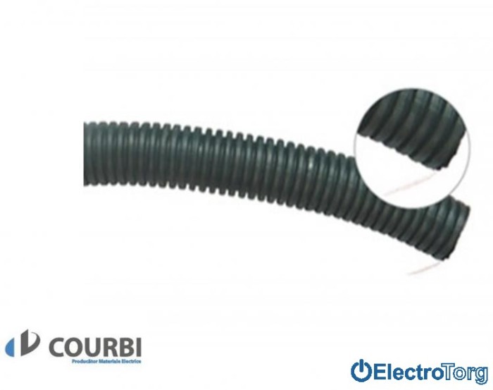 купить купить Труба гофрированная ПВХ d-32 черная Courbi (Корби)  