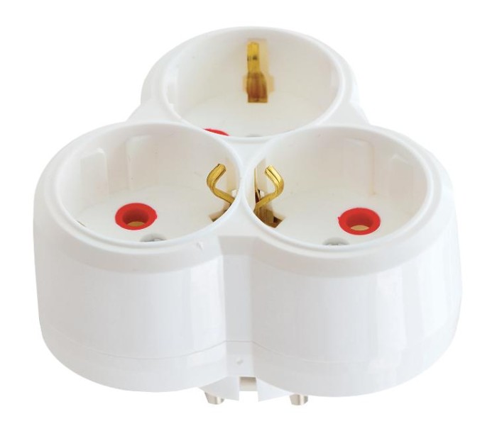 Трійник-розгалужувач з/з, 16А, тип &amp;quot;клевер&amp;quot;, Mutlusan, (001 170 033002 00 00)