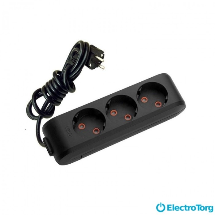 купить купить VI KO УДЛИНИТЕЛИ MULTI-LET ЧЕРНЫЙ 3 гнезда 5м  
