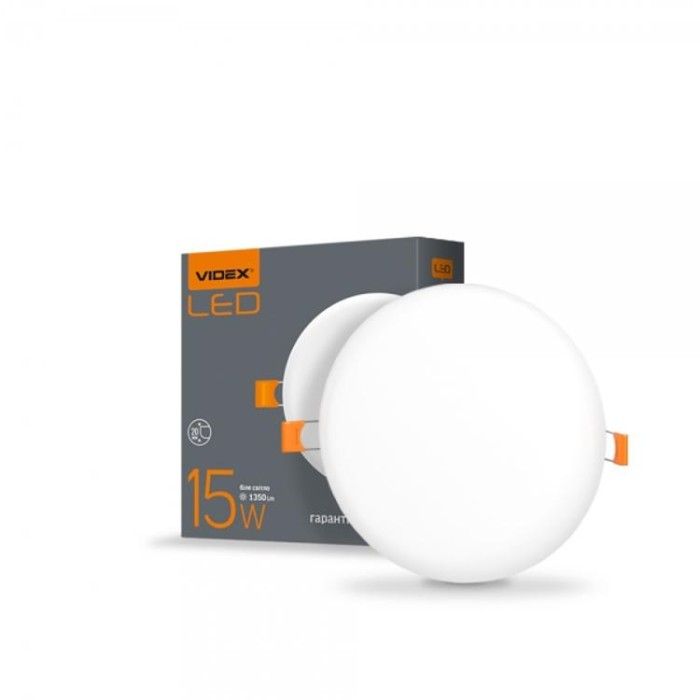 купить купить LED светильник безрамочный круглый 15W 4100K VIDEX  