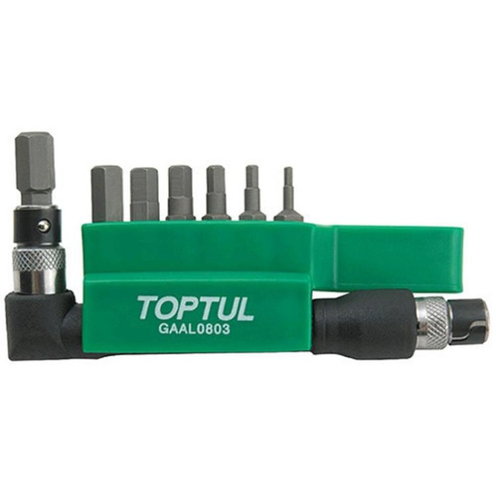 купить купить Набор бит + Г-обр. переходник TOPTUL 1/4&quot; HEX 2-8мм 8ед. GAAL0803  