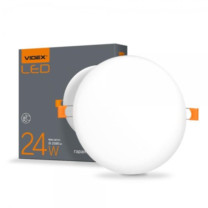 купить купить LED светильник безрамочный круглый 24W 4100K VIDEX  