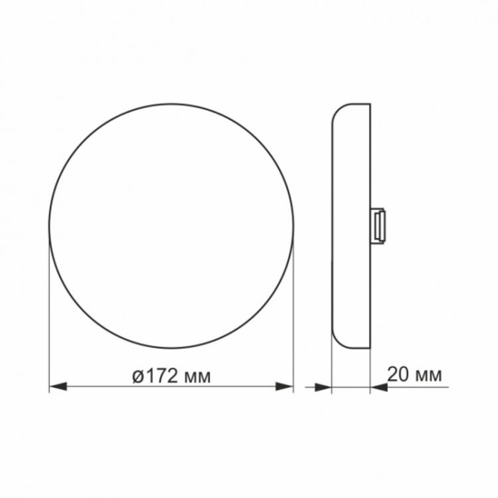 купить купить LED светильник безрамочный круглый 24W 4100K VIDEX  
