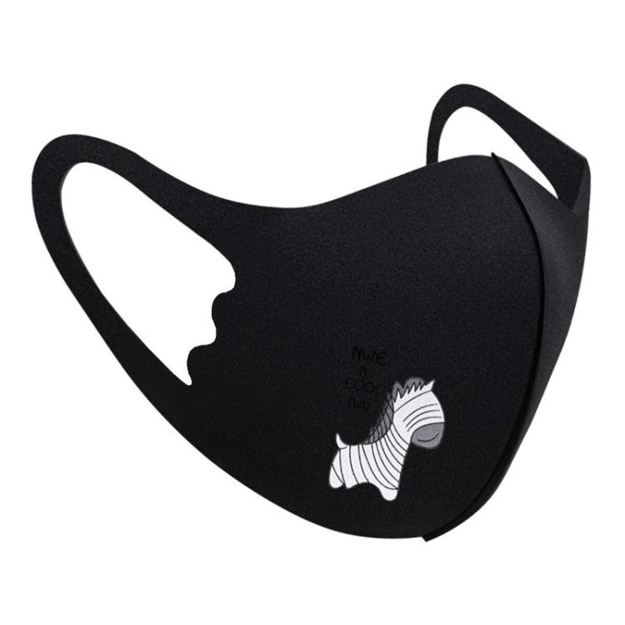 купить купить Захисна маска Pitta Black Zebra PC-BZ, розмір: дитячий, чорна  