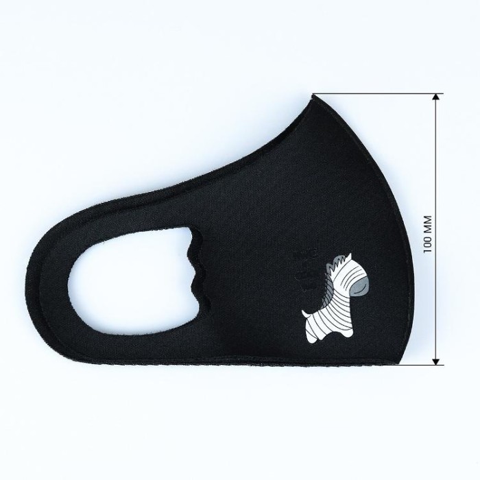 купить купить Захисна маска Pitta Black Zebra PC-BZ, розмір: дитячий, чорна  