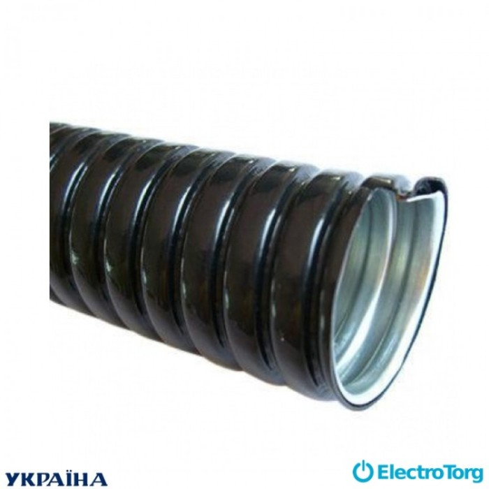 Металлорукав изолированный черный 220 d 18 (25м) КС Харьков