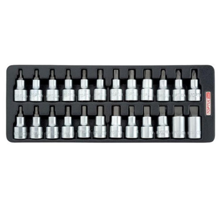 Набор бит впресованных в головку 1/2&amp;quot; 24ед. (в ложементе) TOPTUL GAAT2402