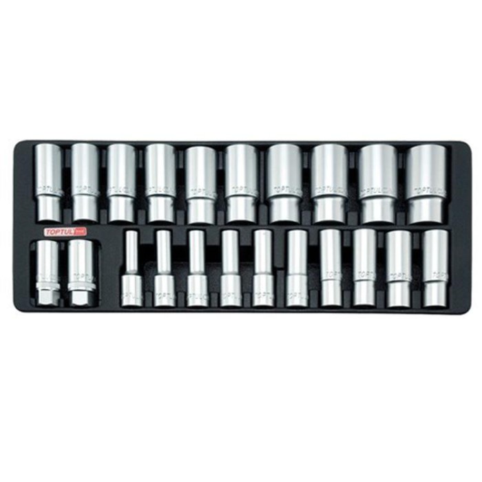 купить купить Набор головок длинных 1/2&quot; 8-32мм  22ед. (в ложементе) TOPTUL GAAT2202  