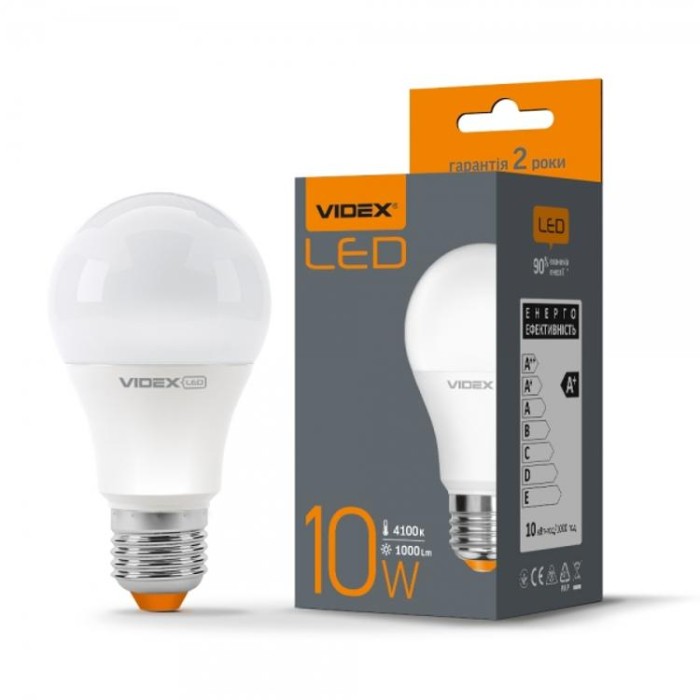 купить купить LED лампа A60e 10W E27 4100K VIDEX  