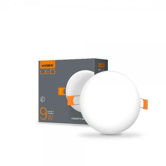 купить купить LED светильник безрамочный круглый 9W 4100K VIDEX  