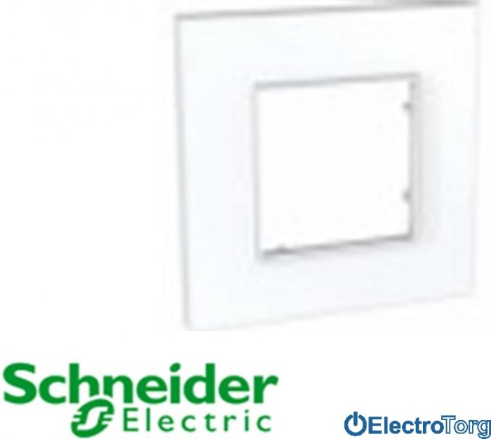 Рамка одноместная белая Schneider Unica Quadro