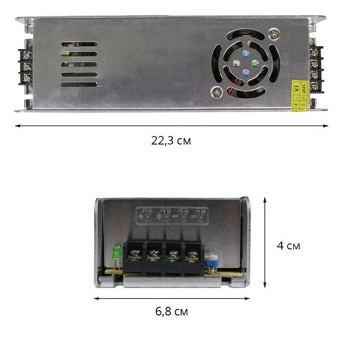 купить купить Блок питания OEM DC12 360W 30А STR-360 узкий  