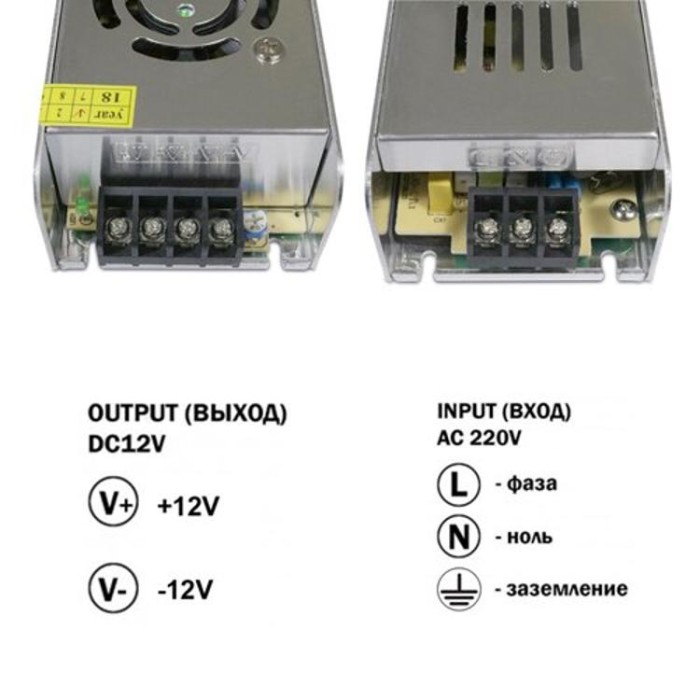 купить купить Блок питания OEM DC12 360W 30А STR-360 узкий  