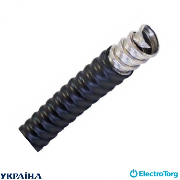 Металлорукав изолированный черный 220 d 22 (25м) КС Харьков
