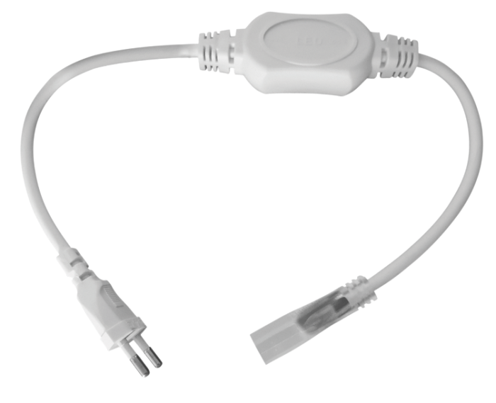 Кабель живлення LEBRON L-CLIP-N220 для стрічки NEON AC220V, 8x16мм