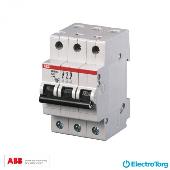 купить купить Автоматический выключатель SH 203-C50/3полюса 50А ABB  
