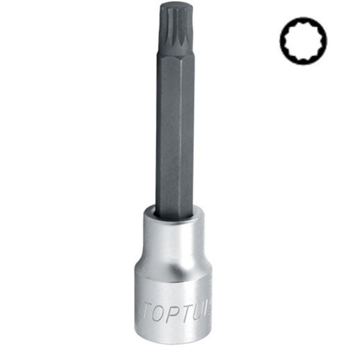 купить купить Головка торцевая SPLINE TOPTUL M8 L100мм 1/2&quot; BCJA1608  
