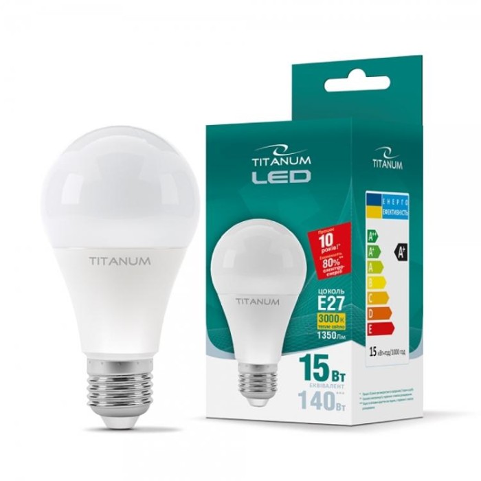 купить купить LED лампа A65 15W E27 3000K TITANUM  