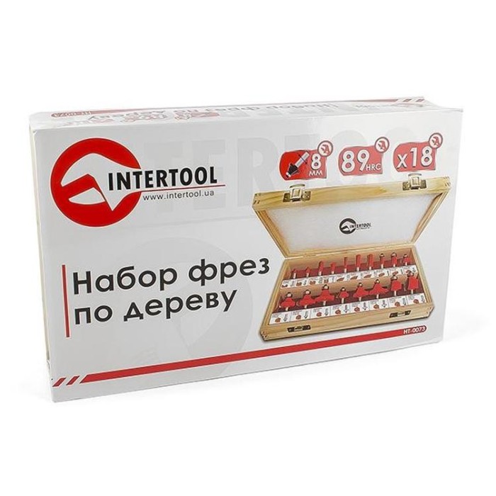купить купить Набор фрез по дереву, 18 шт. INTERTOOL HT-0073  