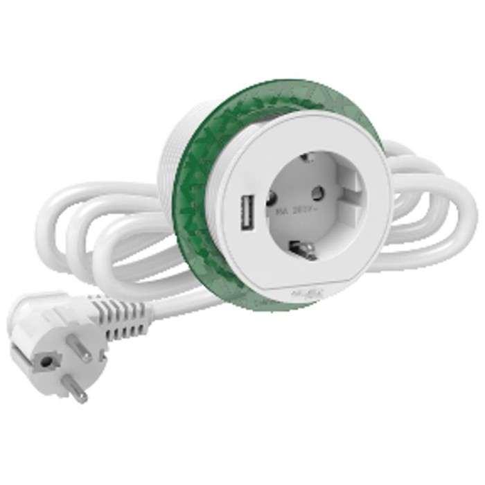 купить купить Блок розет. (2К+З)+USB тип А белый Unica New Schneider Electric (Шнайдер Электрик)  