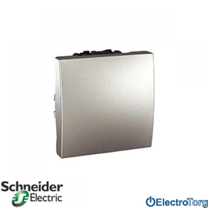 Выключатель 1-клавишный 16AX алюминиевый Unica Schneider