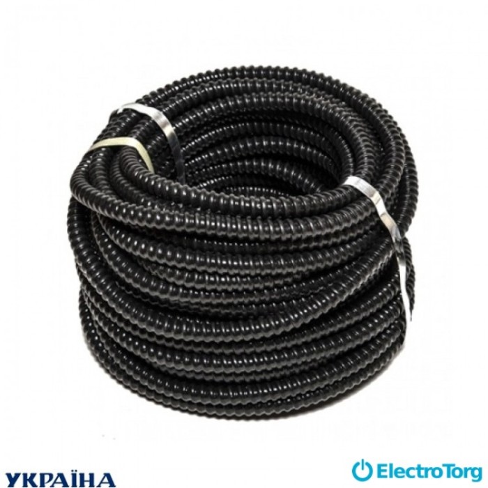 купить купить Металлорукав изолированный черный 220 d 26 (25м) КС Харьков  