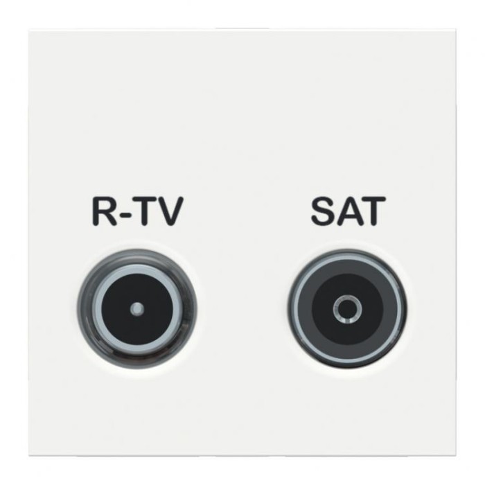купить купить Розетка R-TV SAT одинарная 2 модуля белый Unica New Schneider Electric (Шнайдер Электрик)  
