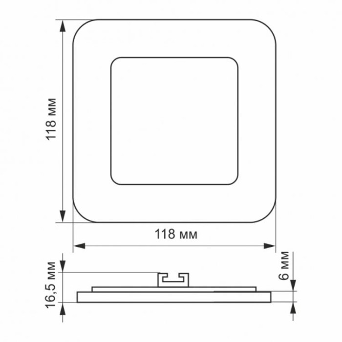 купить купить LED светильник встроенный квадрат 6W 5000K VIDEX  