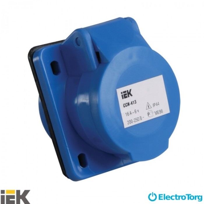 купить купить Розетка 413 скрытая 2Р+Е 16А 220В IP44 ИЭК(IEK)  