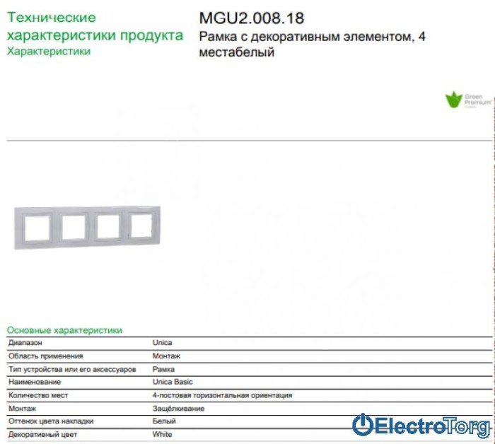 Рамка четверная, белая Schneider Unica Basic