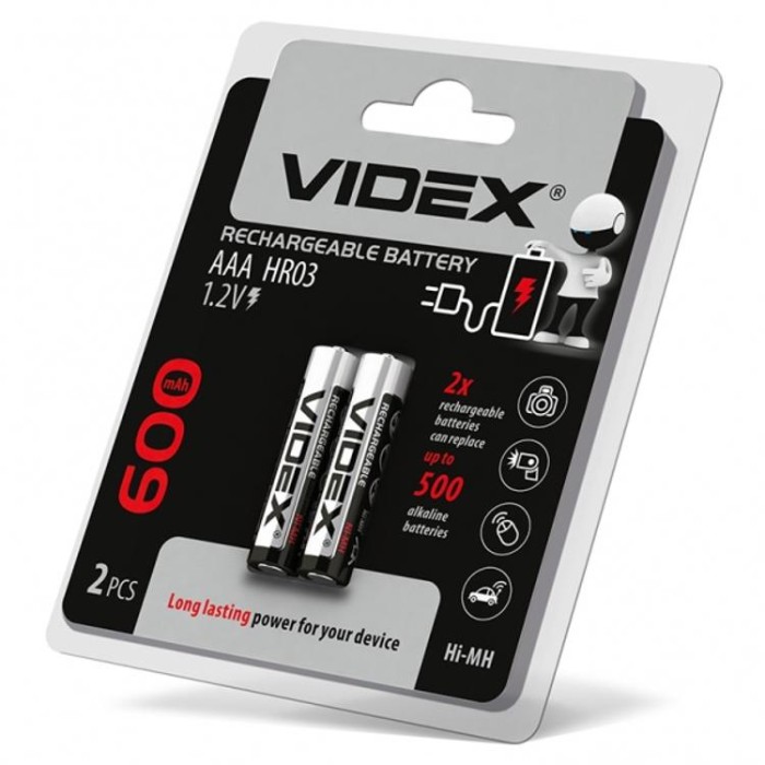 купить купить Акумулятори Videx HR03 / AAA 600mAh double blister/2шт  