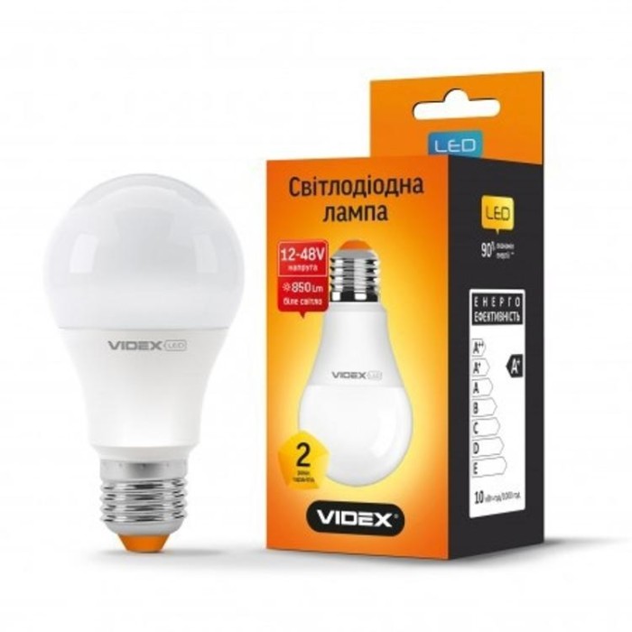 купить купить LED лампа A60e 12V 9W E27 4100K VIDEX  