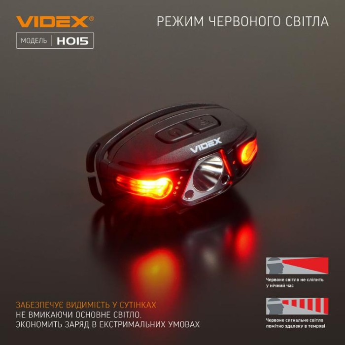 купить купить Налобний світлодіодний ліхтарик VIDEX VLF-H015 330Lm 5000K  