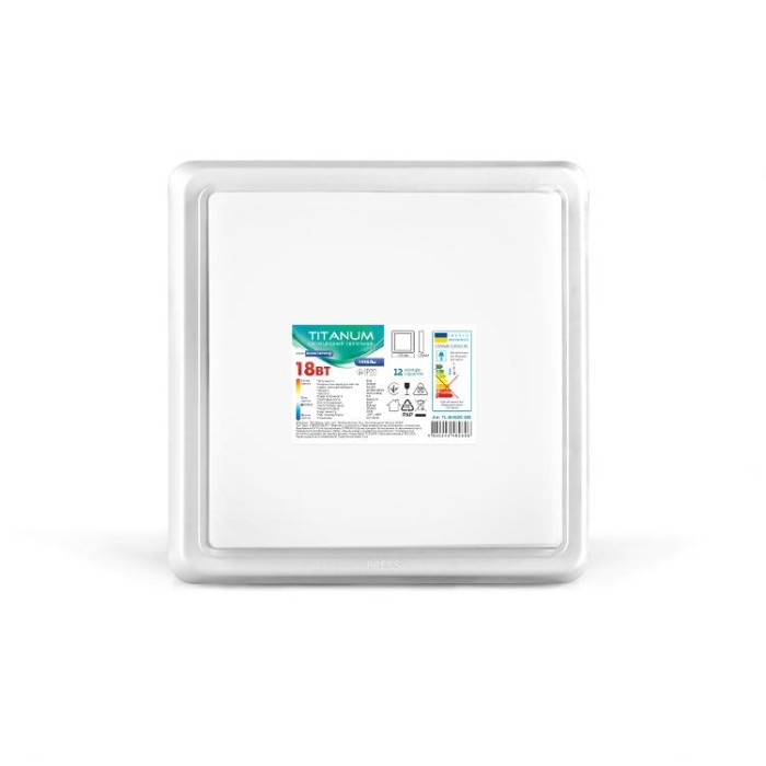 купить купить LED Світильник квадратний накладний TITANUM 18W 5000K 220V  