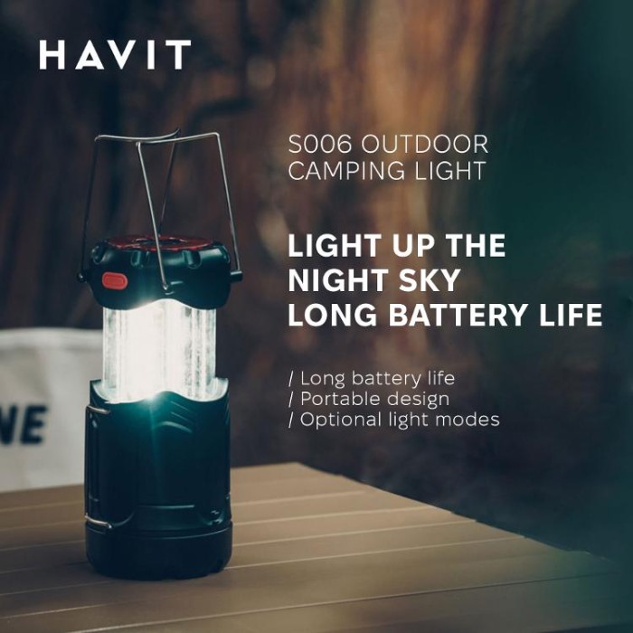 купить купить Багатофункціональний ліхтар для кемпінгу HAVIT HV-S006 3W 300Lm  