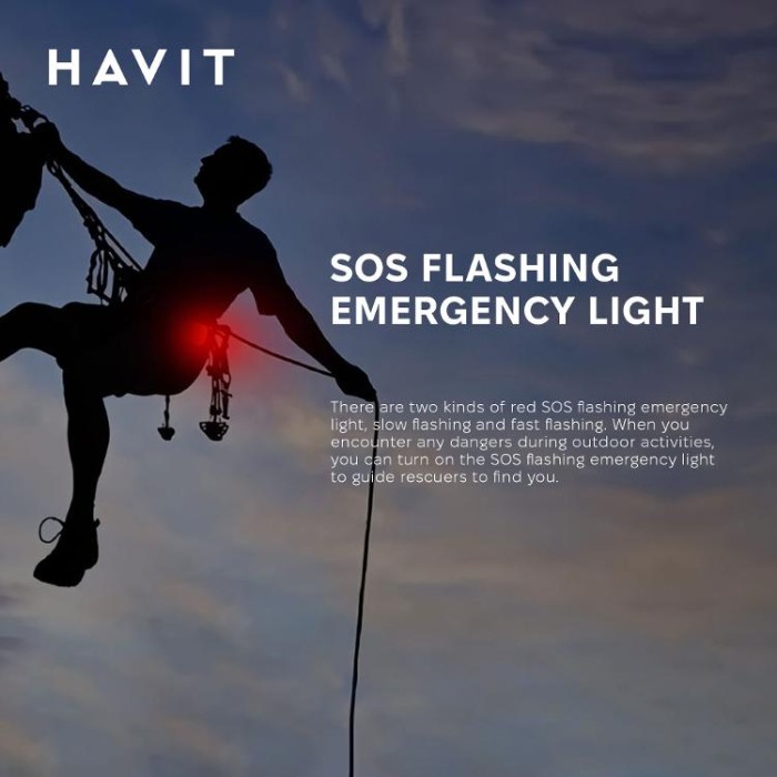 купить купить Багатофункціональний ліхтар для кемпінгу HAVIT HV-S006 3W 300Lm  