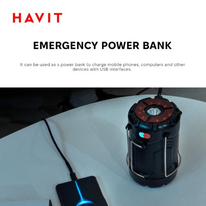 купить купить Багатофункціональний ліхтар для кемпінгу HAVIT HV-S006 3W 300Lm  
