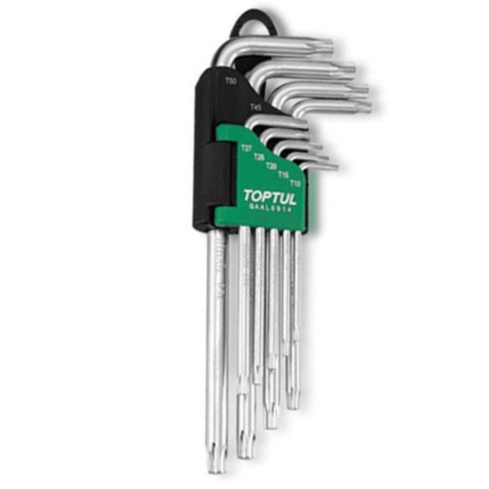 купить купить Набор ключей TORX Г-обр. длинных TOPTUL T10-T50 9ед. с отверстием GAAL0919  