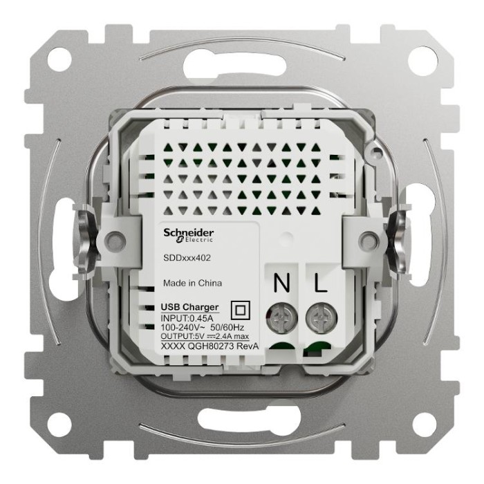 купить купить Подвійна USB розетка тип A+C 2,4A Білий Sedna Design Schneider Electric  